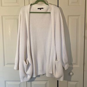 Quince 100% Organic Cotton oversized cardigan in Ivory